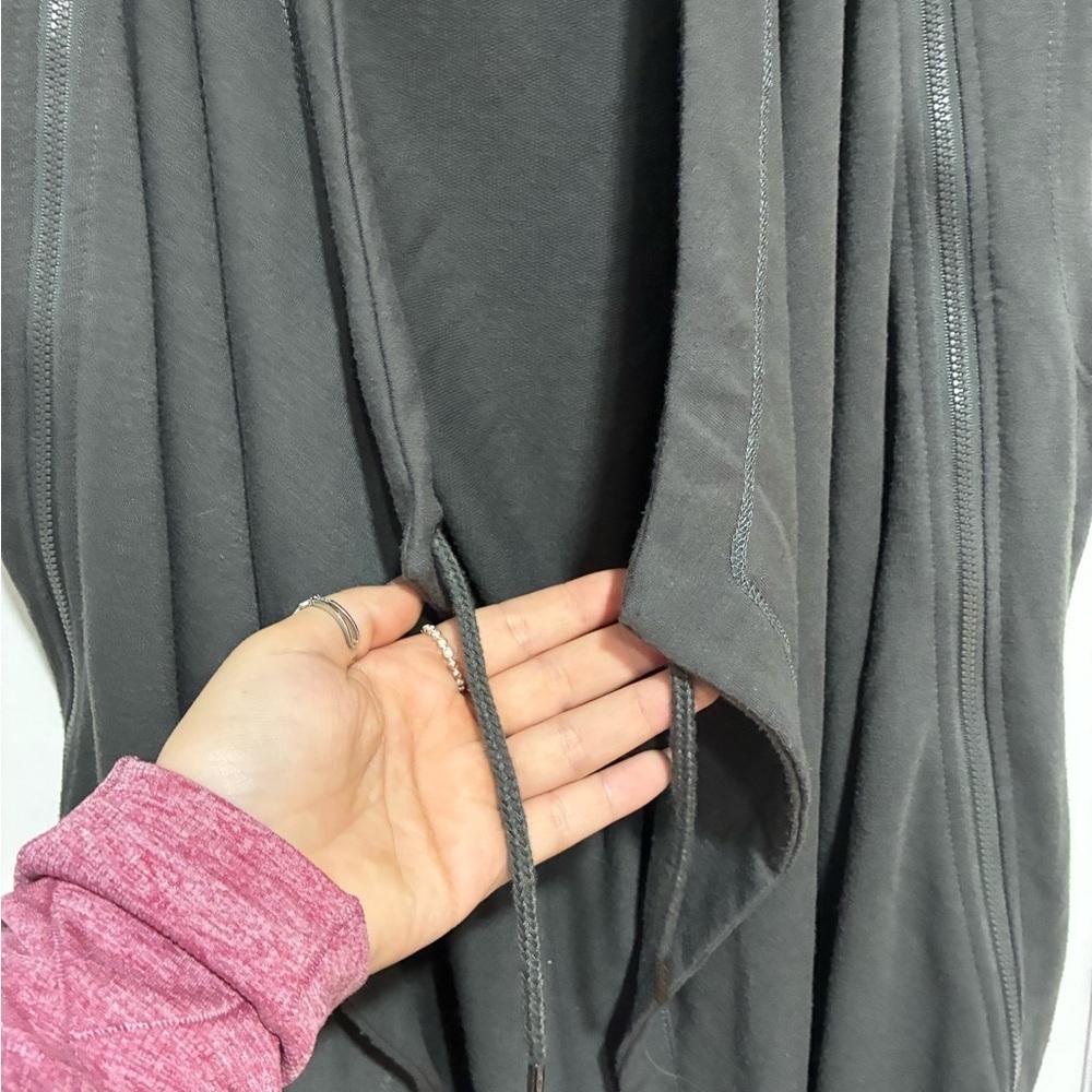 Harper Heritage Womens Gray Long Vest Zipper Detail Small - Picture 2 of 7